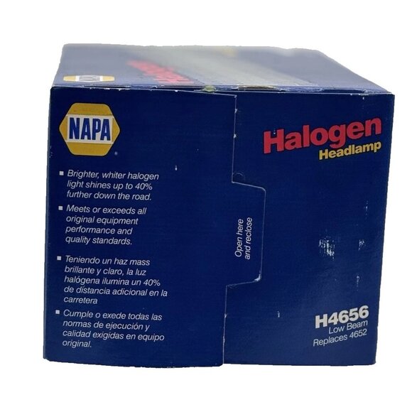 Napa Halogen Headlamp H4656 Low Beam NEW Replaces 4652 - Picture 2 of 2